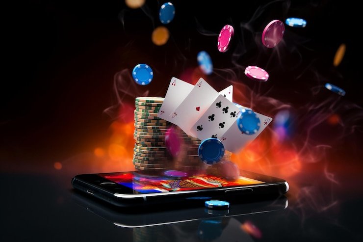 Close-up of roulette table layout showing betting zones and chip placement